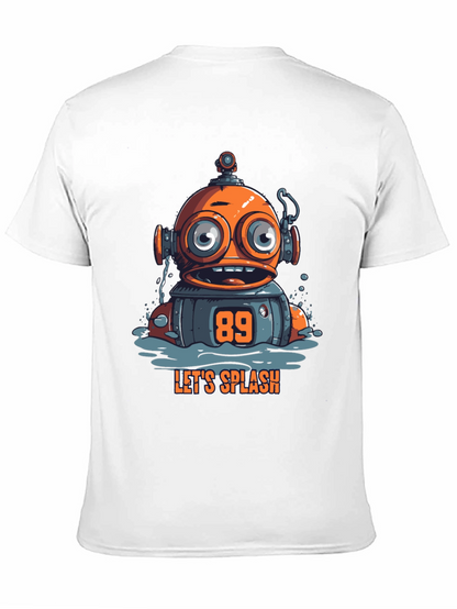 Fun Robot Graphic T-Shirt - Lets Splash!