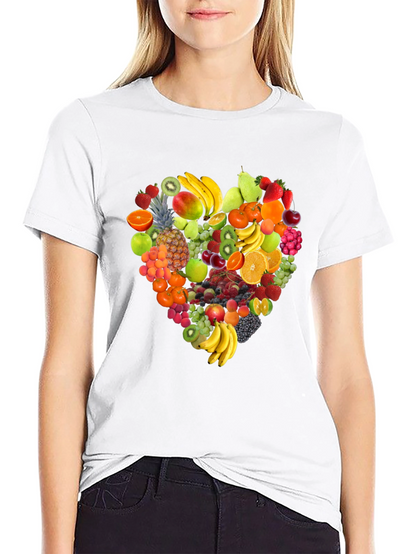 Fruit Heart T-Shirt - Stylish & Healthy