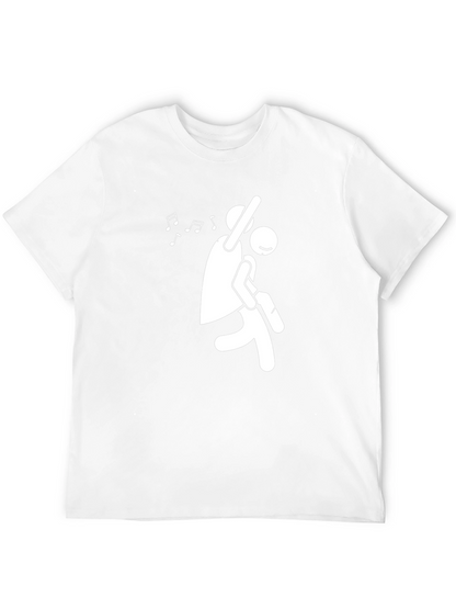 Dancing Couple Graphic Tee - Black Cotton T-Shirt