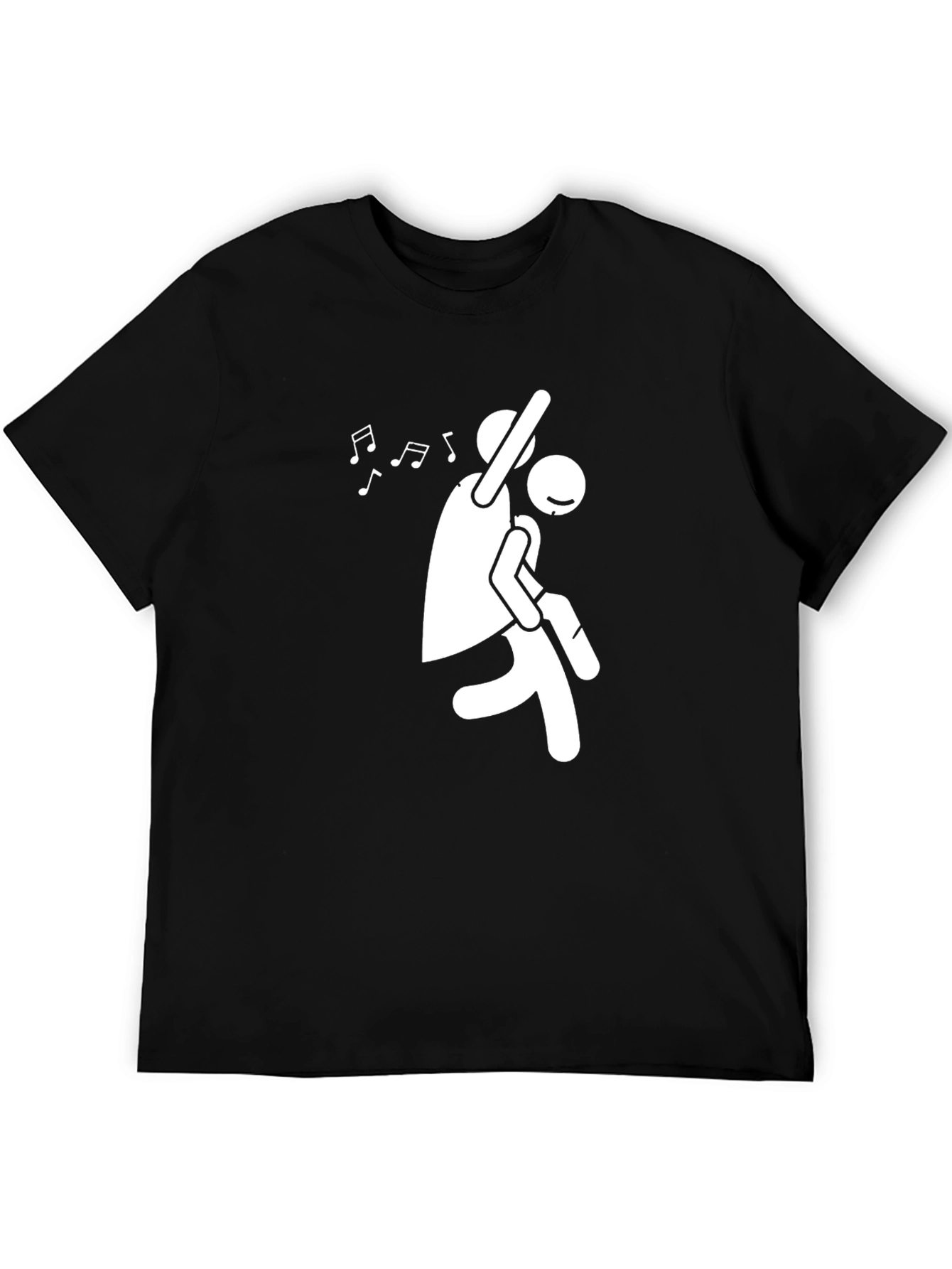 Dancing Couple Graphic Tee - Black Cotton T-Shirt