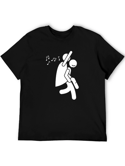Dancing Couple Graphic Tee - Black Cotton T-Shirt
