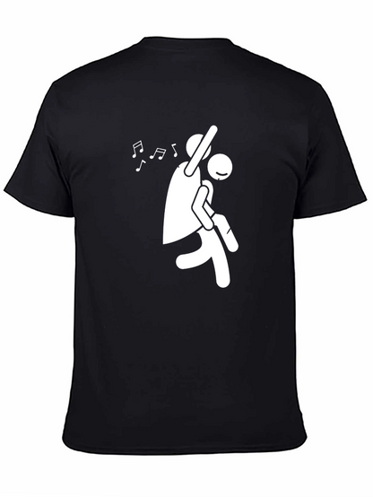Dancing Couple Graphic Tee - Black Cotton T-Shirt