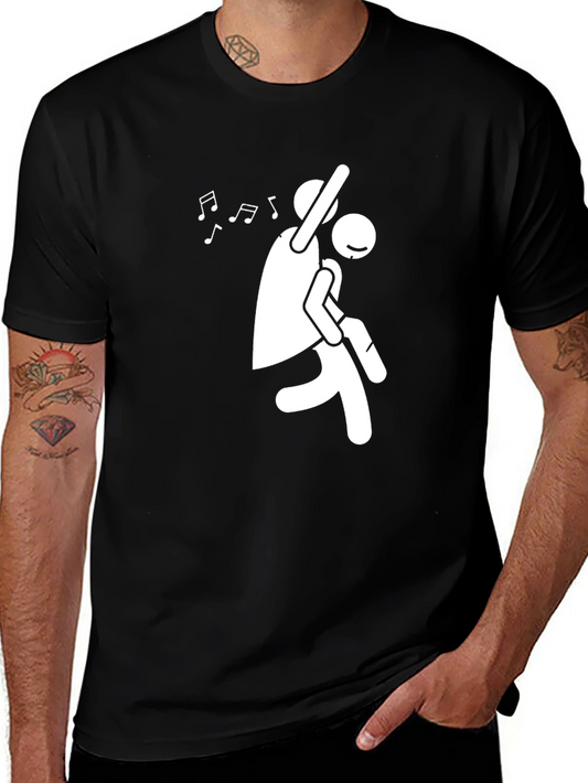 Dancing Couple Graphic Tee - Black Cotton T-Shirt