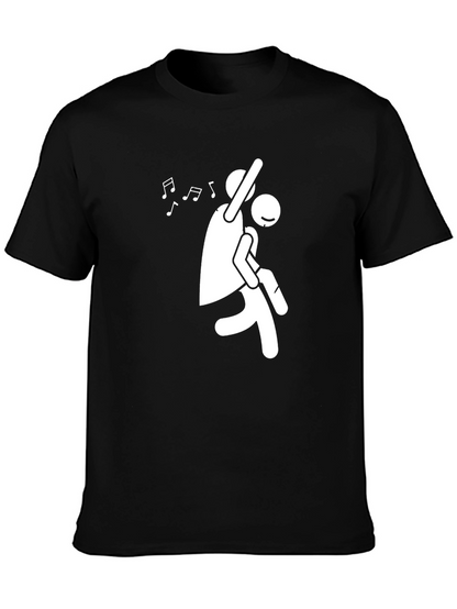 Dancing Couple Graphic Tee - Black Cotton T-Shirt