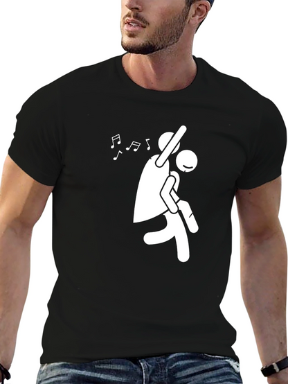 Dancing Couple Graphic Tee - Black Cotton T-Shirt