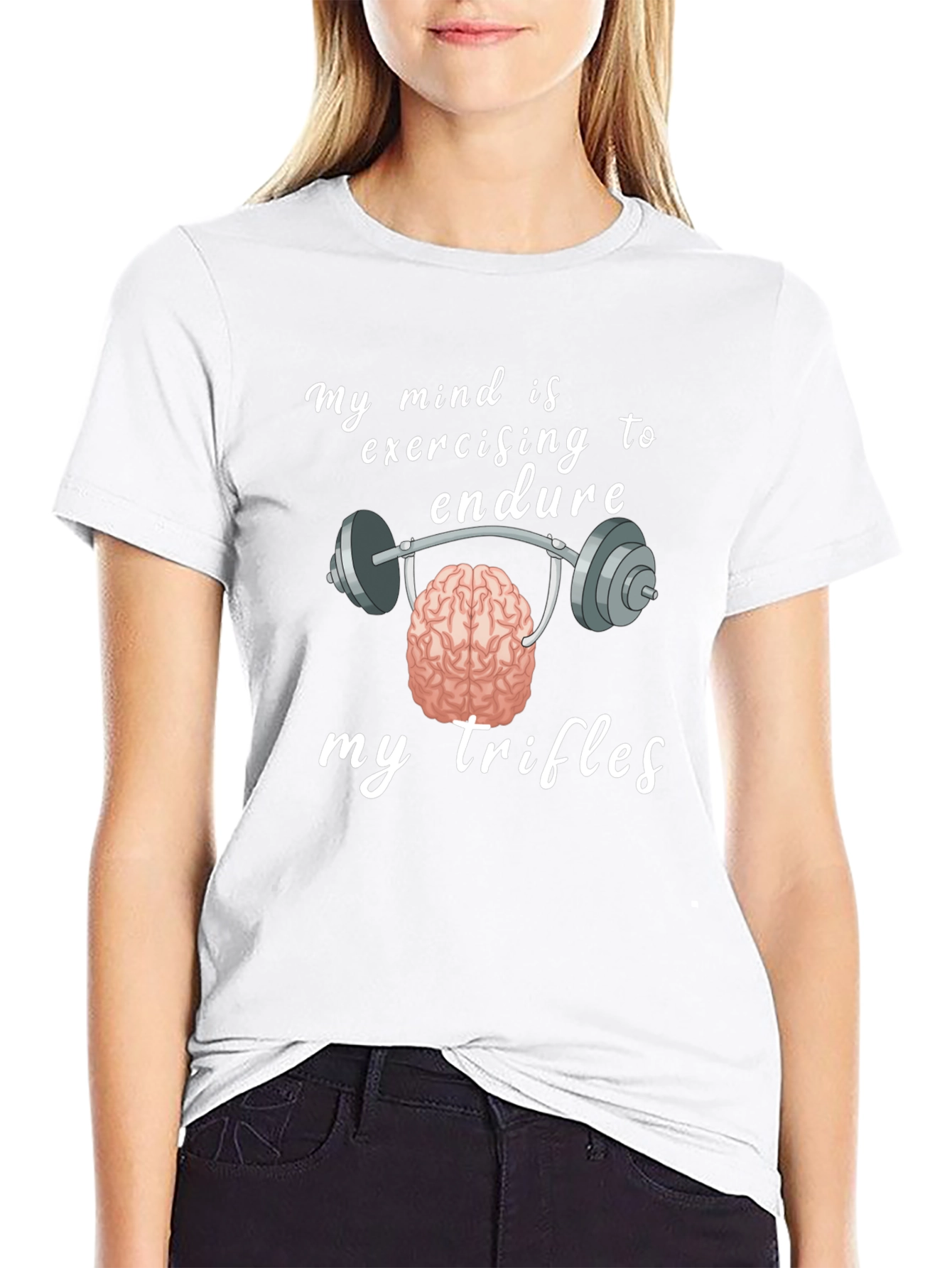 Brain Lifting Weights T-Shirt - Mind Over Trifles
