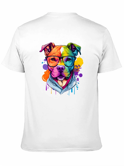 Colorful Pitbull Graphic T-Shirt