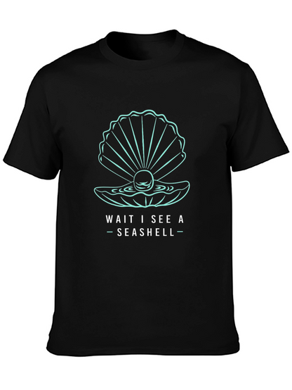 Seashell Graphic T-Shirt - Wait I See a Seashell