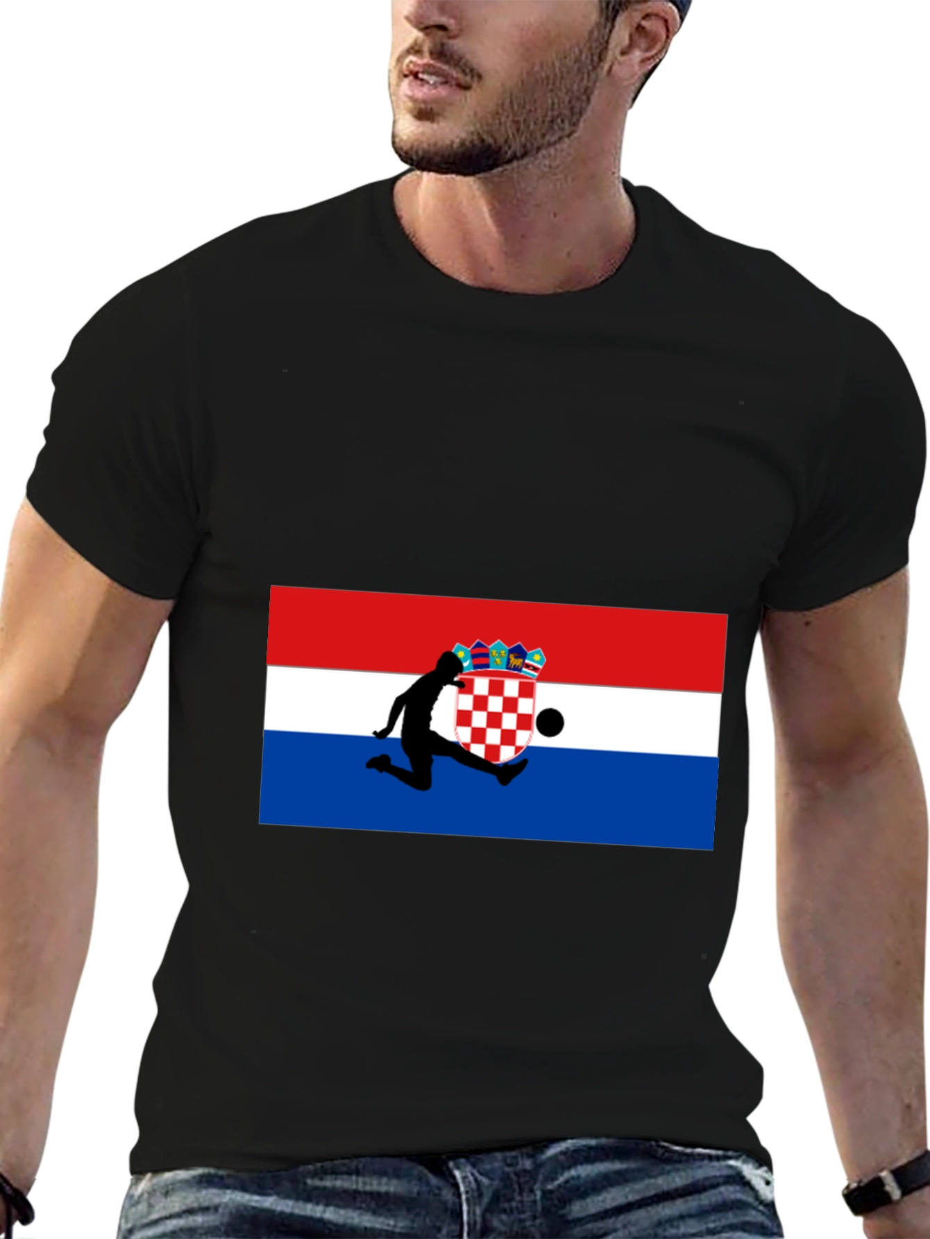 Croatia Flag Soccer T-Shirt