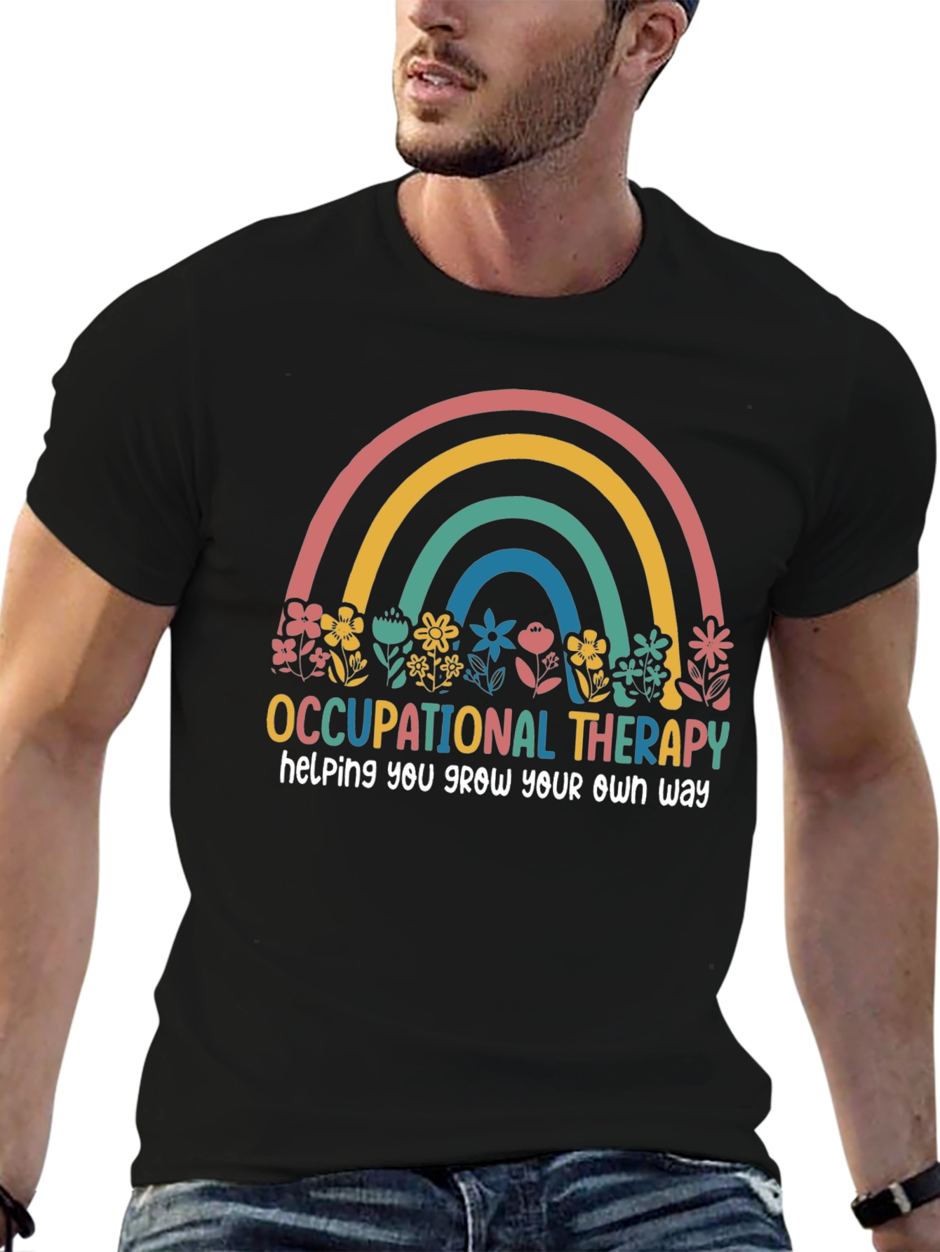 Occupational Therapy Rainbow Graphic T-Shirt