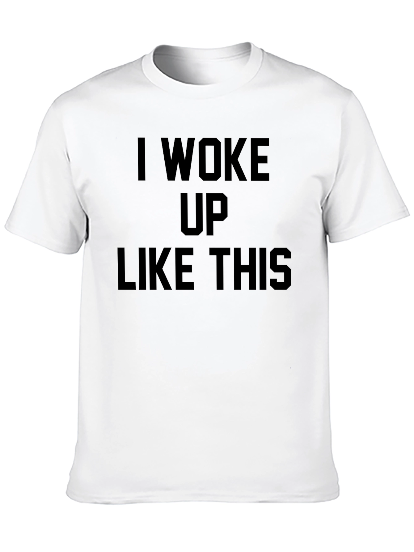 I Woke Up Like This Graphic Tee - Black