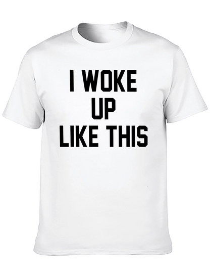 I Woke Up Like This Graphic Tee - Black