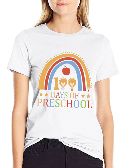 100 Days of Preschool Rainbow T-Shirt
