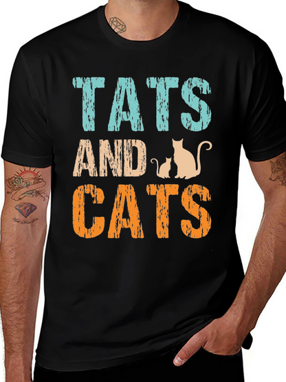 Tats and Cats Graphic Tee - Black