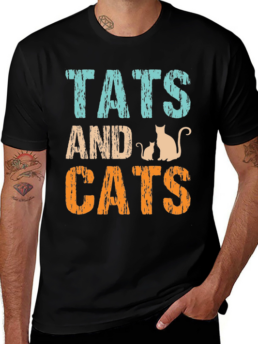 Tats and Cats Graphic Tee - Black