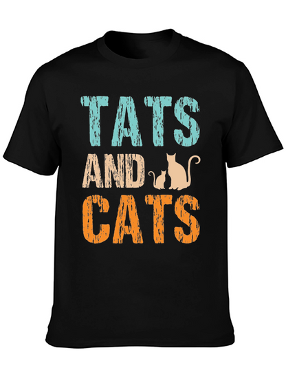 Tats and Cats Graphic Tee - Black