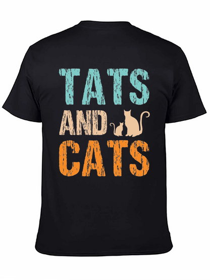 Tats and Cats Graphic Tee - Black