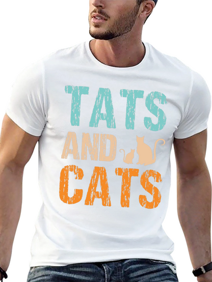 Tats and Cats Graphic Tee - Black