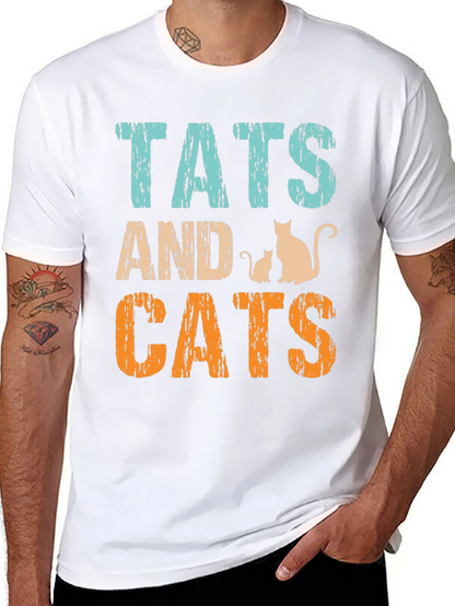 Tats and Cats Graphic Tee - Black