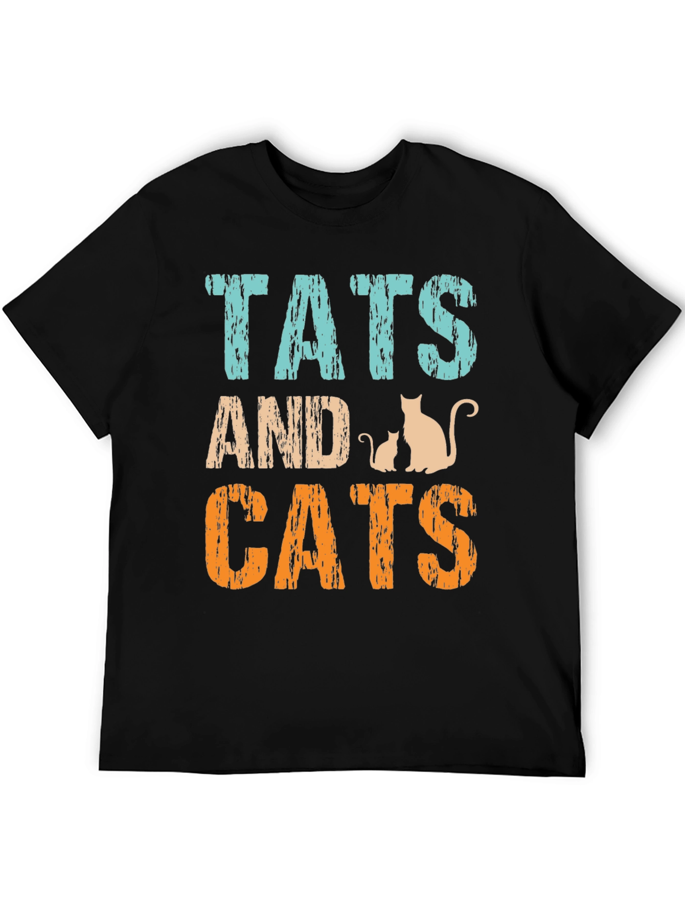 Tats and Cats Graphic Tee - Black
