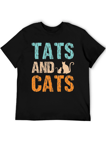 Tats and Cats Graphic Tee - Black