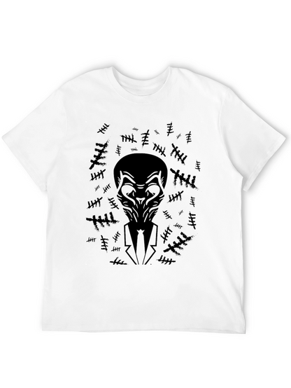 Black T-Shirt with Abstract Figure
