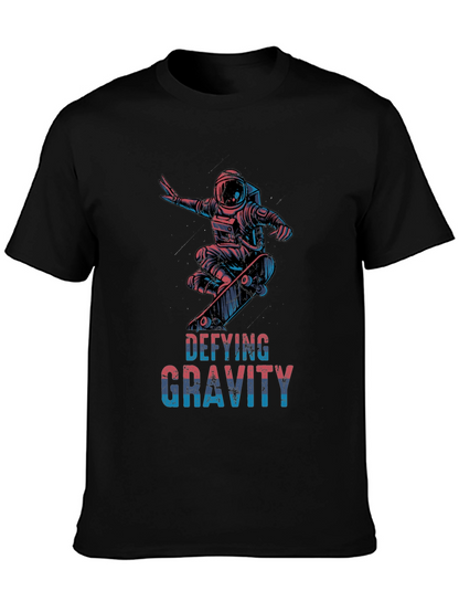 Defying Gravity Astronaut Skateboarder Graphic T-Shirt