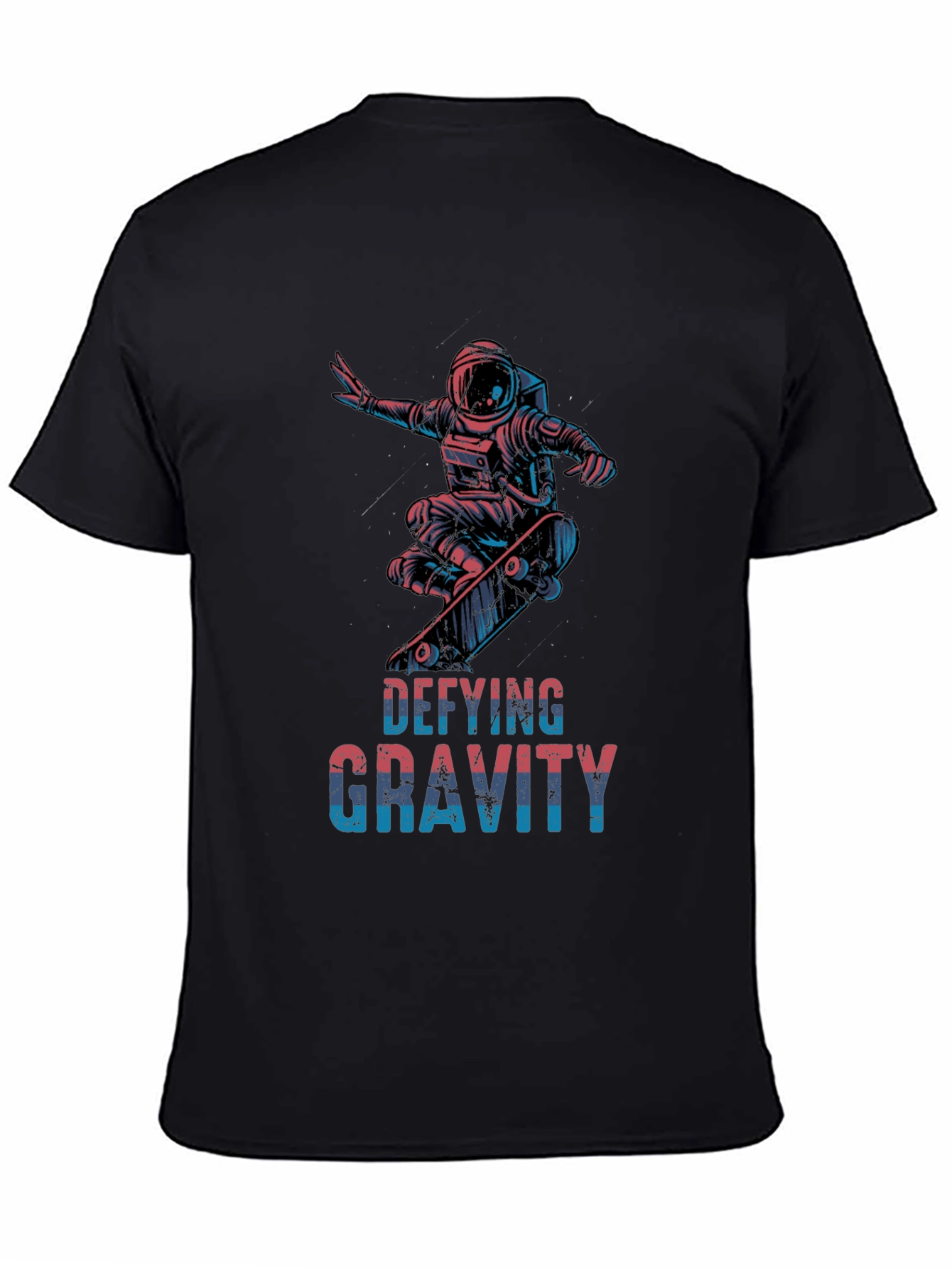 Defying Gravity Astronaut Skateboarder Graphic T-Shirt