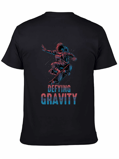 Defying Gravity Astronaut Skateboarder Graphic T-Shirt