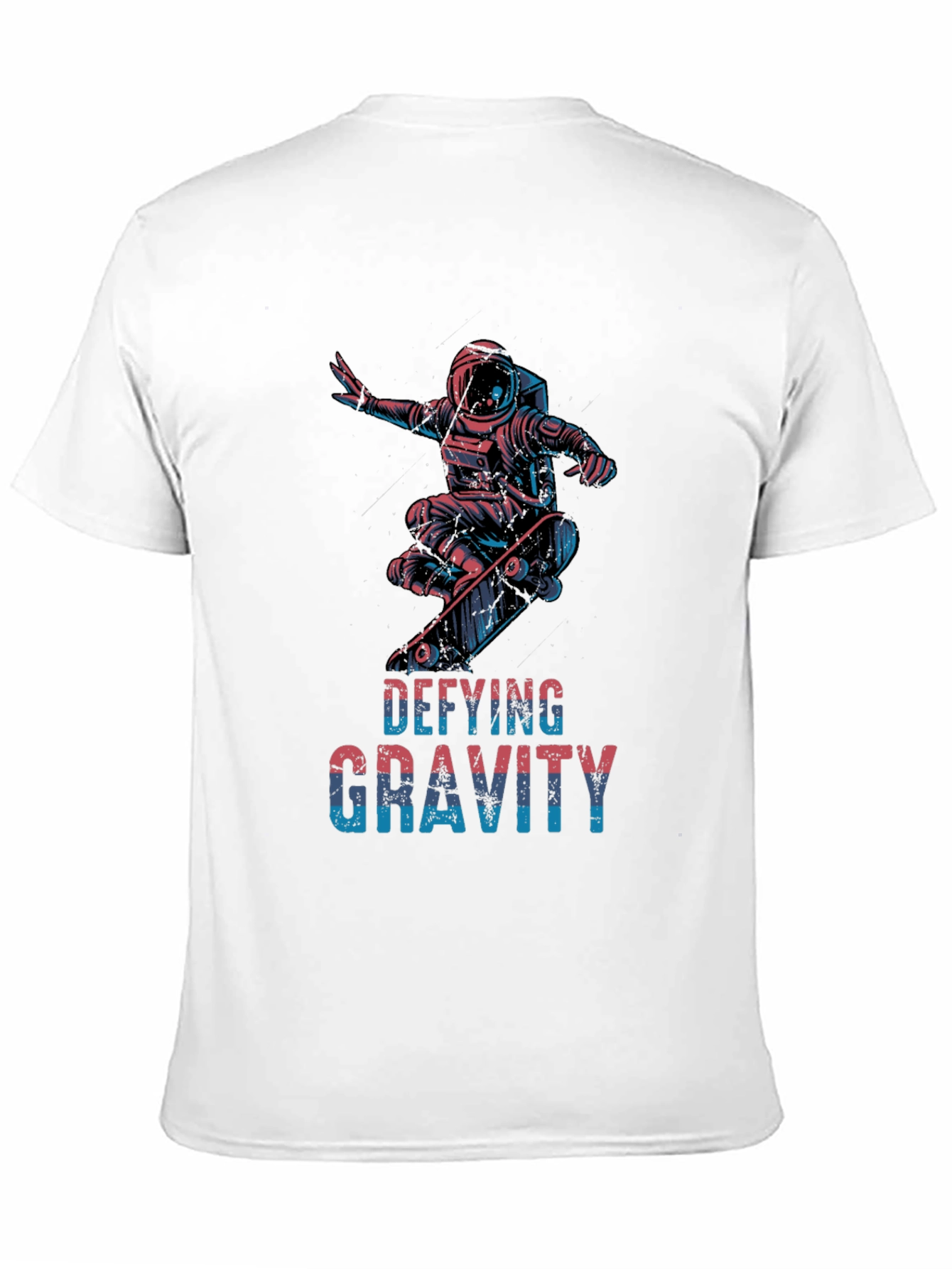 Defying Gravity Astronaut Skateboarder Graphic T-Shirt