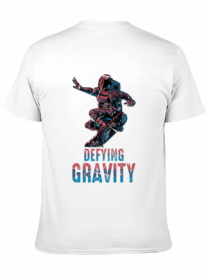 Defying Gravity Astronaut Skateboarder Graphic T-Shirt