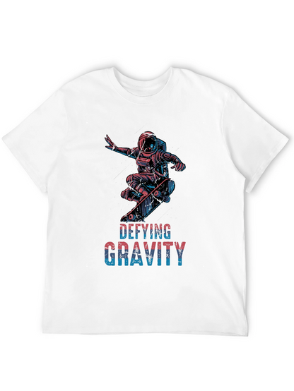 Defying Gravity Astronaut Skateboarder Graphic T-Shirt