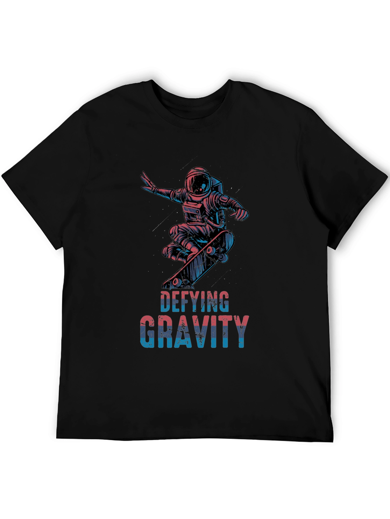 Defying Gravity Astronaut Skateboarder Graphic T-Shirt