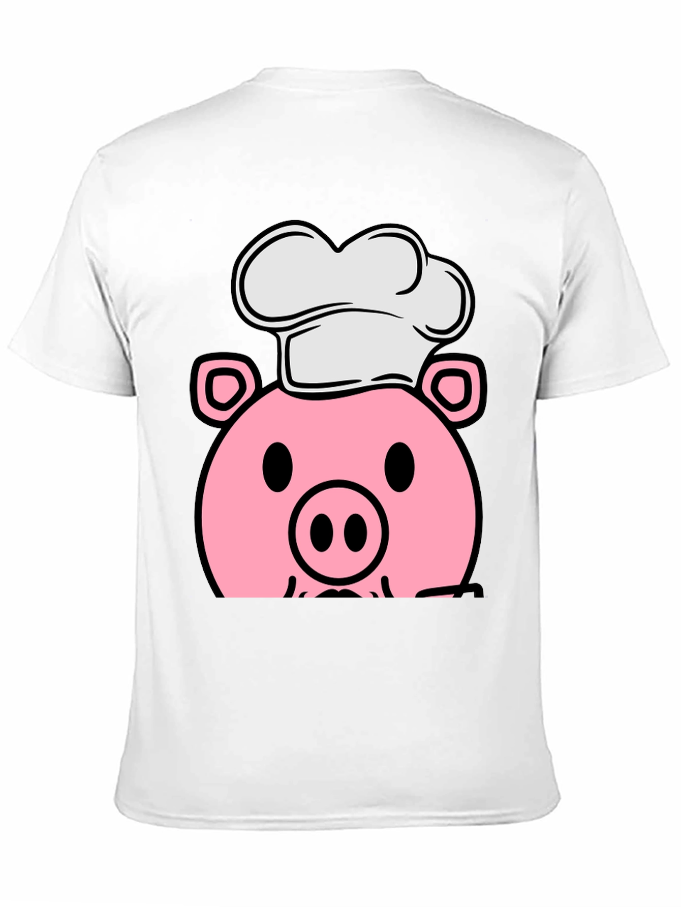Pig Chef Graphic Tee - Black Cotton T-Shirt
