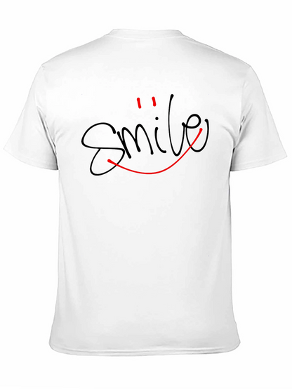 Smile Graphic Tee - Classic Black Cotton T-Shirt