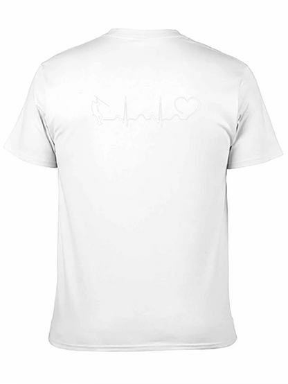 Climbing Heartbeat T-Shirt - Black Cotton