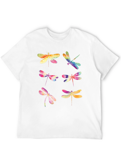 Dragonfly Tie Dye Graphic T-Shirt - Black