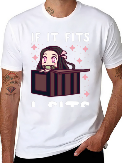 If It Fits I Sits Nezuko T-Shirt