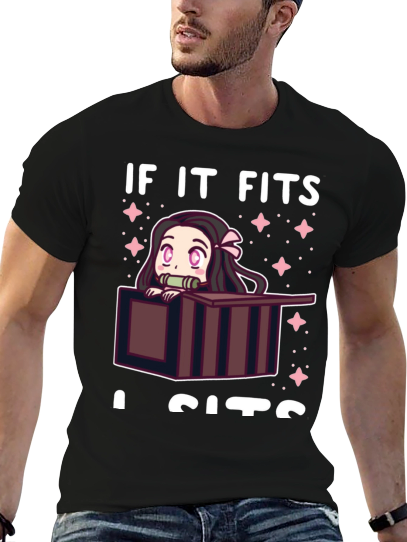 If It Fits I Sits Nezuko T-Shirt