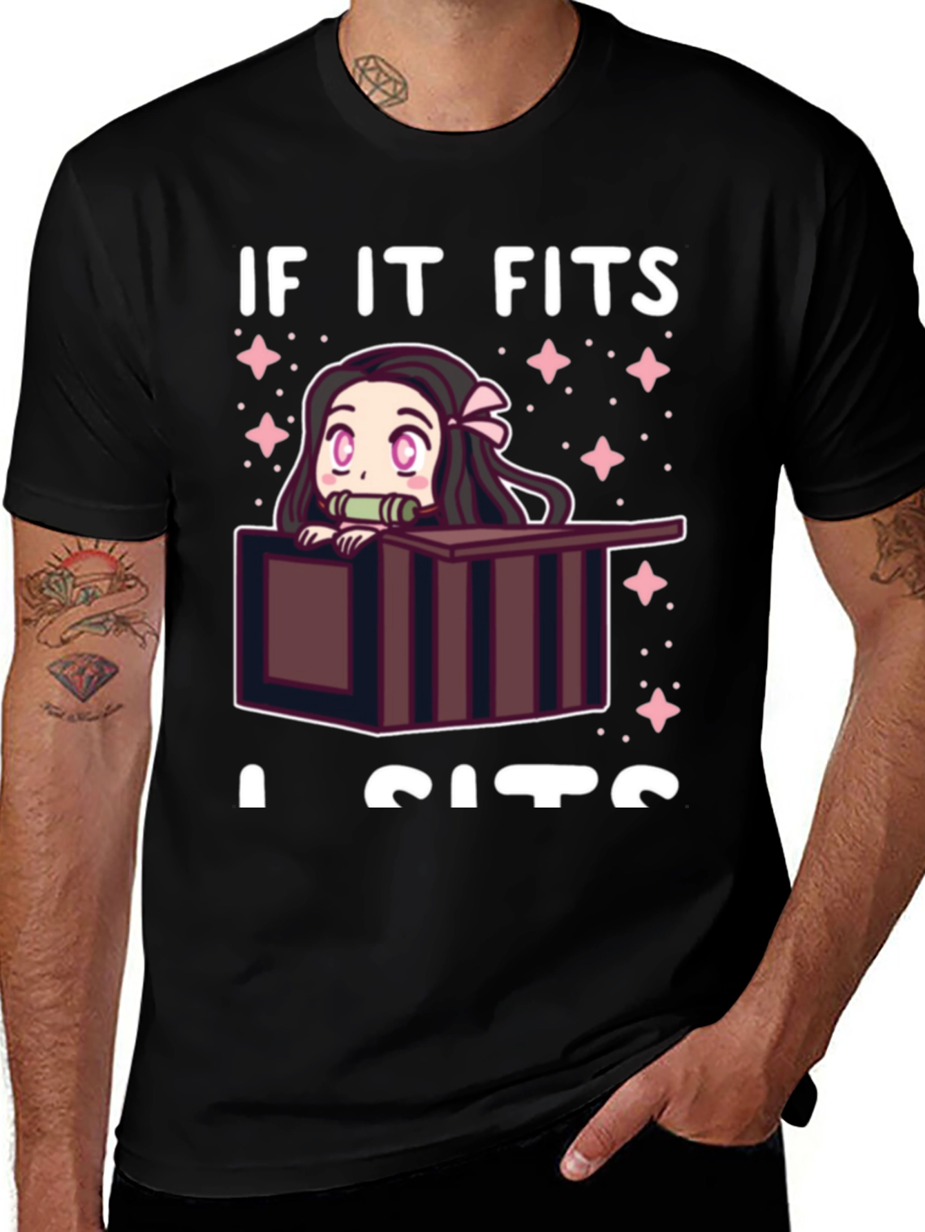 If It Fits I Sits Nezuko T-Shirt