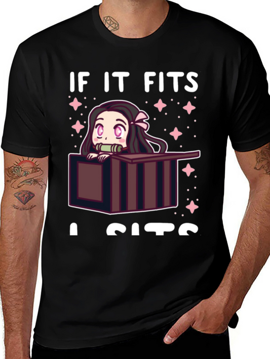If It Fits I Sits Nezuko T-Shirt