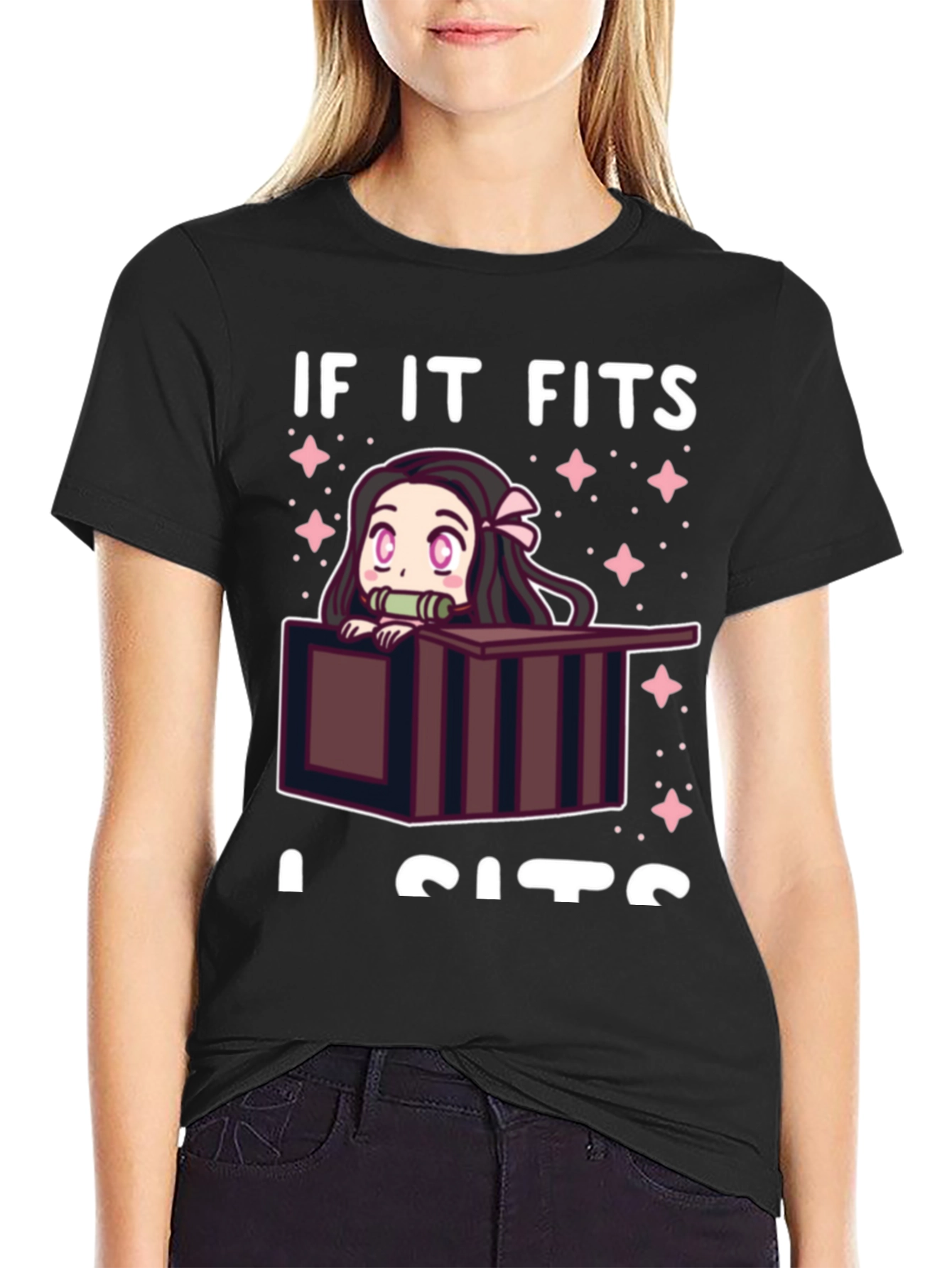If It Fits I Sits Nezuko T-Shirt