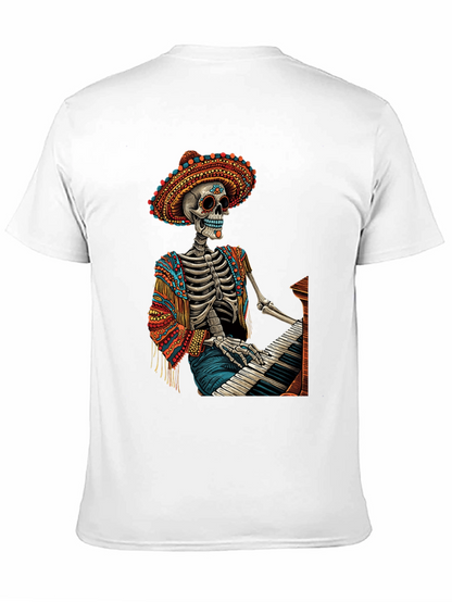 Day of the Dead Skeleton Pianist T-Shirt
