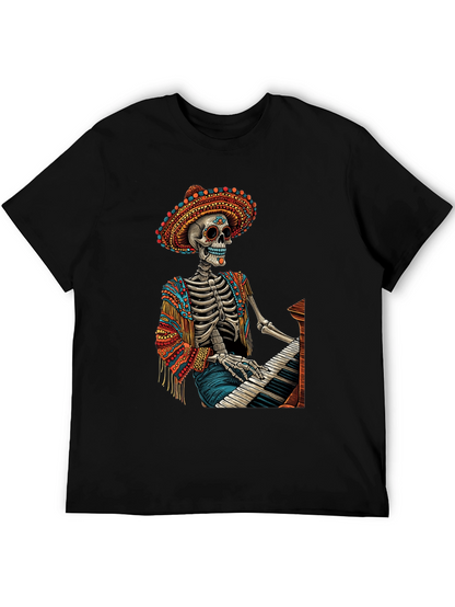 Day of the Dead Skeleton Pianist T-Shirt