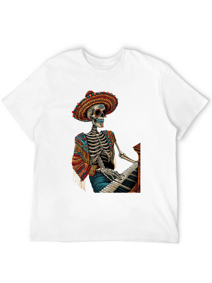 Day of the Dead Skeleton Pianist T-Shirt