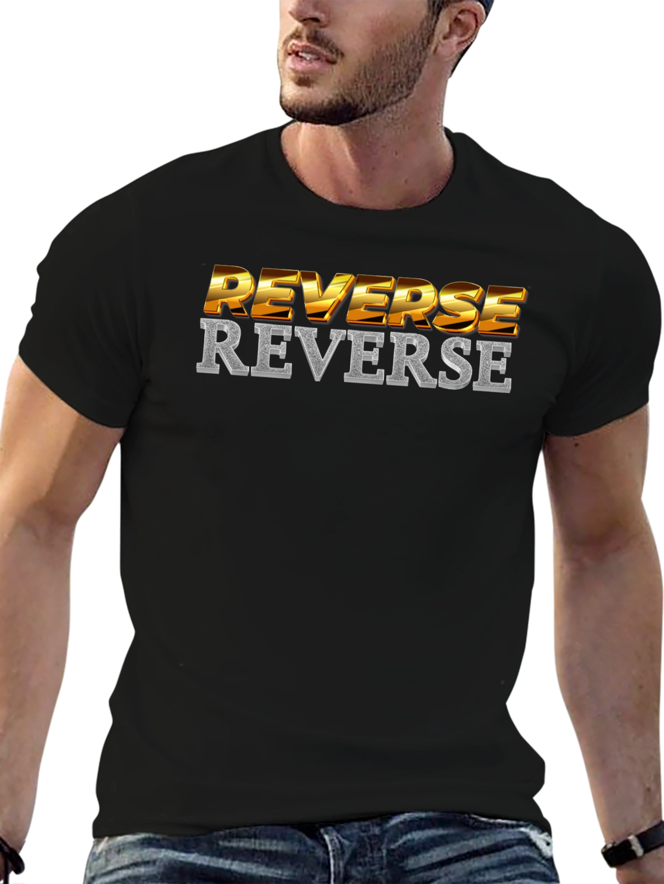 Reverse Graphic Tee - Black
