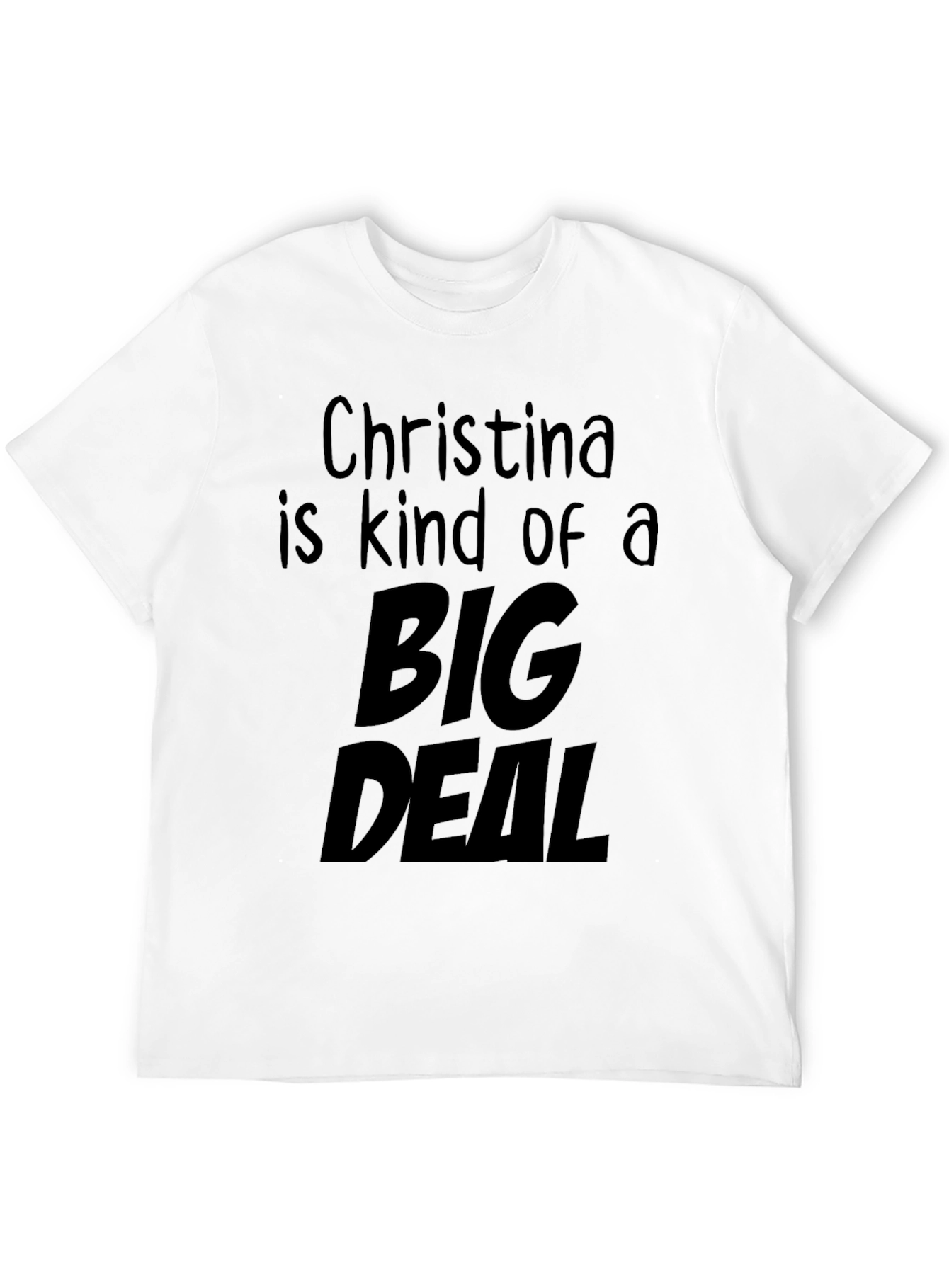 Christina Big Deal Black Graphic T-Shirt
