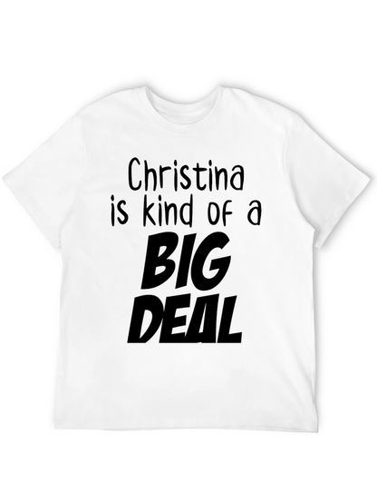 Christina Big Deal Black Graphic T-Shirt