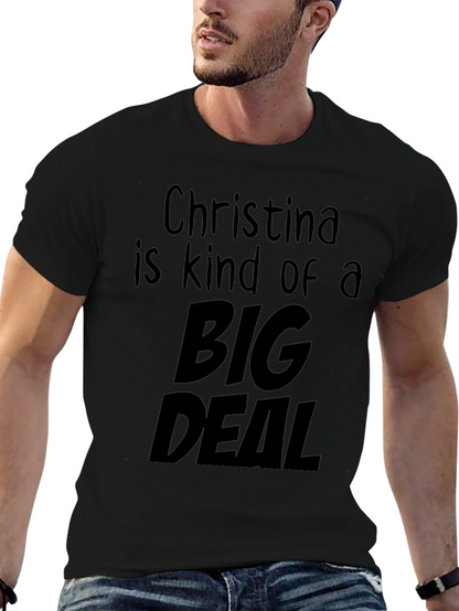 Christina Big Deal Black Graphic T-Shirt