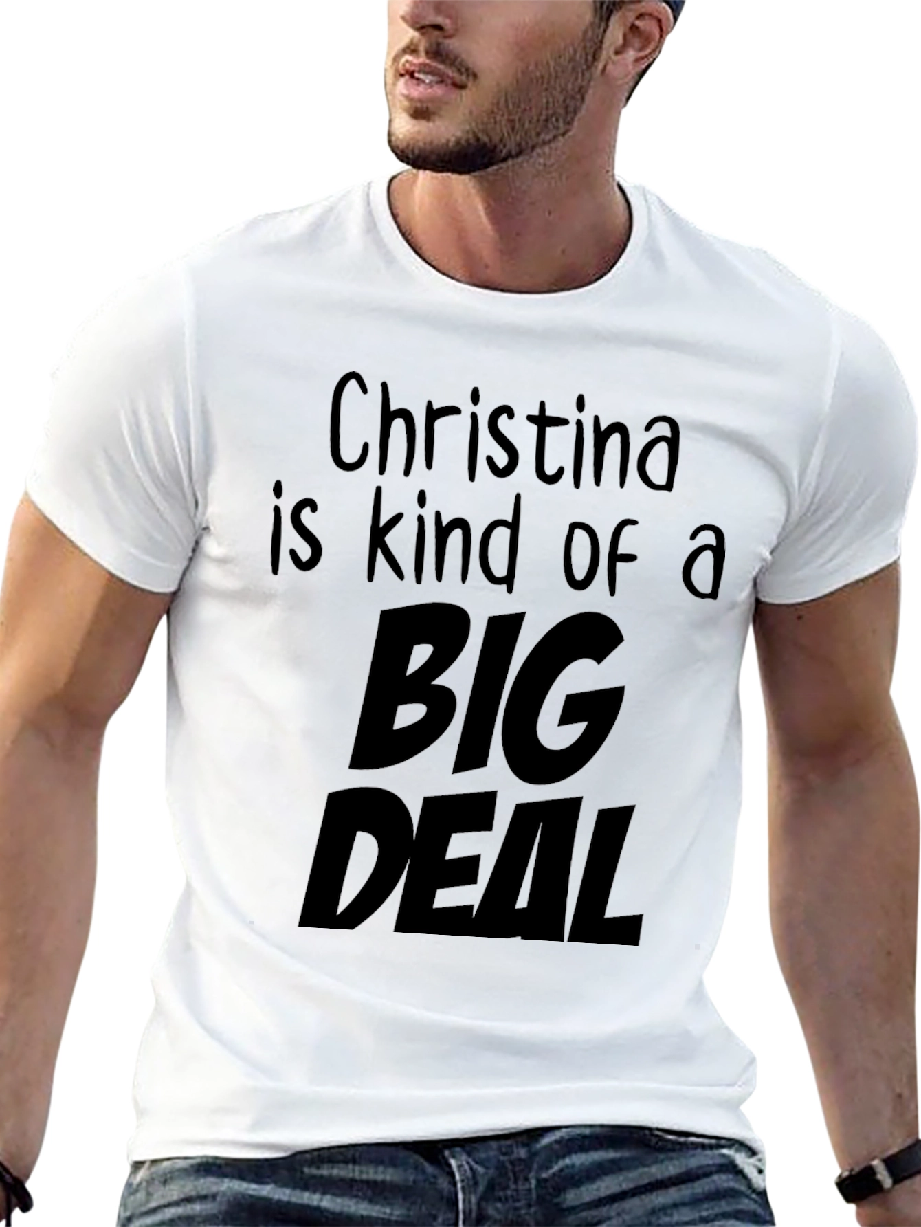 Christina Big Deal Black Graphic T-Shirt